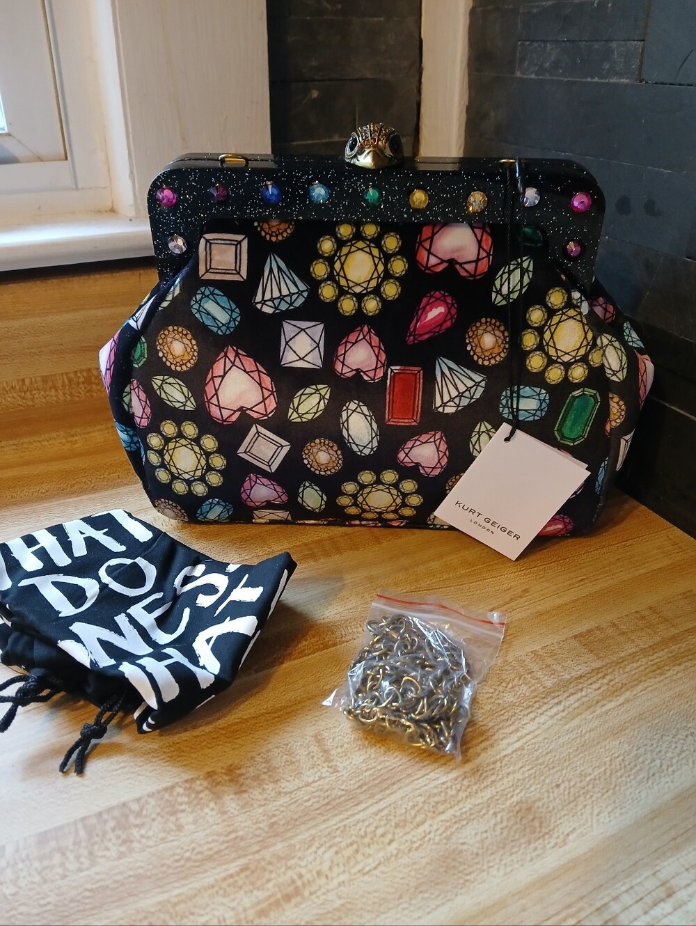 Kurt Geiger NWT RARE Clutch & Dustbag